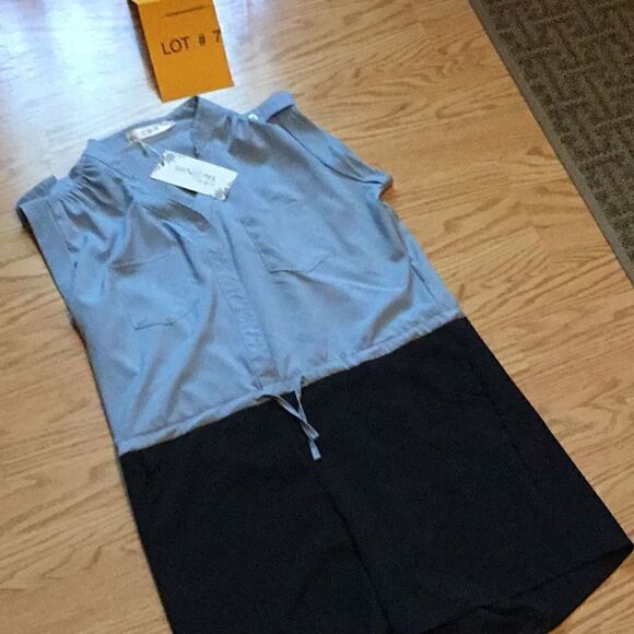 Ladies romper in size x large powder blue & black - Picture 1 of 7